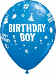 Qualatex Szülinapi latex lufi 11" 28cm 6db Birthday Boy, 17920 (LUFI262624)