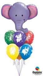  Héliumos luficsokor, születésnapra, elefánt - INGYENES GLS szállítással (LUFI641232)