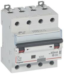 LEGRAND 411238 DX3 4P kombinált áram-védőkapcsoló C10 6000A / 10kA 300mA A típus (411238)