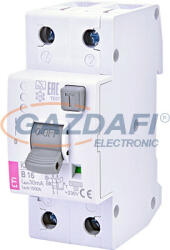 ETI 002172501 KZS-2M 2p A B6A 30mA áram-védőkapcsolós kismegszakító
