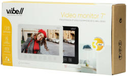 ORNO OR-VID-EX-1057MV/B Video-monitor 7", videó kaputelefon készletek bővítéséhez, VIBELL sorozathoz, fekete színben (OR-VID-EX-1057MV/B)