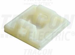 TRACON TALP190-2 Öntapadós/csavarozható, 2oldalt fűzhető kötegelő talp, natúr 18, 7×18, 7mm, d=4, 4mm, PA6.6, 100 db/csomag (TALP190-2)