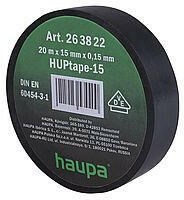 HAUPA 263822 Szigetelőszalag PVC fekete 15 mm x 20 m (263822)