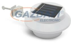 G-11445 LED kültéri szolárlámpa, ereszcsatornára, kerítésre rögzíthető, fehér (11445)