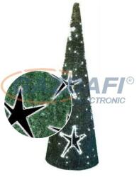Tronix 580-069 LED csillagos fenyőfa, zöld kárpit, alumínium váz, 2m, ø78cm (580-069)