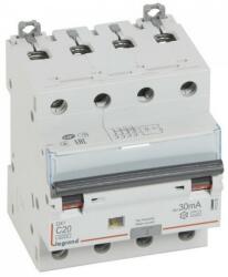 LEGRAND 411235 DX3 4P kombinált áram-védőkapcsoló C20 6000A / 10kA 30mA A típus (411235)