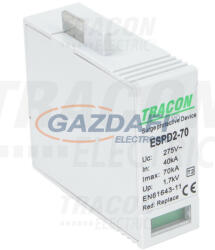 TRACON ESPD2-70M T2 AC típusú túlfeszültség levezető betét 70 M Uc: 275V; In: 40kA; Imax: 70kA; Up: 1, 7kV (ESPD2-70M)