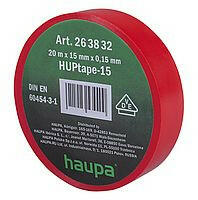 HAUPA 263832 Szigetelőszalag PVC piros 15 mm x 20 m (263832)