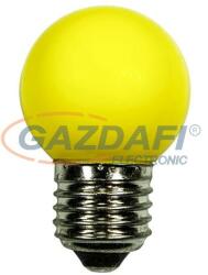 Tronix 165-035 SMD LED fényforrás, E27, 1W, sárga, IP44, törésmentes PVC búra (165-035)