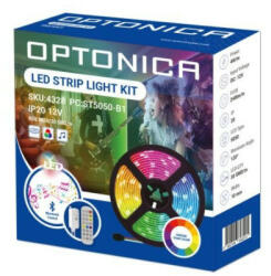 OPTONICA ST4328 LED szalag szett Adapter+Bluetooth Music+távirányító 30ledes 12W 12V 1200lm 120° IP20 (4328)