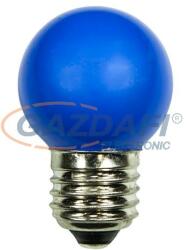 Tronix 165-032 SMD LED fényforrás, E27, 1W, kék, IP44, törésmentes PVC búra (165-032)