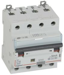 LEGRAND 411244 DX3 4P kombinált áram-védőkapcsoló C16 6000A / 10kA 30mA A-Hpi (411244)
