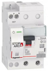 LEGRAND 415968 DX3 Stop Arc Íveszárlat érzékelő kombinált áram-védőkapcsoló C20 10000A alsó betáp BIC (415968)