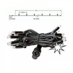 Tronix 011-116 PS230 LED fényfüzér 3m fekete vezeték 2400K WW+ & villogó CW 4/1 (011-116)
