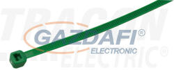 TRACON 190Z Normál kábelkötegelő, zöld 203×4, 6mm, D=2-52mm, PA6.6, 100 db/csomag (190Z)