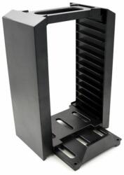 FROGGIEX Charge & Disc Tower PS4 dual töltőállomás + lemez tartó állvány (FX-P4-C1-B) - mentornet