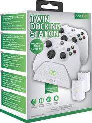 Venom Xbox Series X/S és Xbox One dupla kontroller töltőállomás + 2 db akkumulátor, fehér (VS2871) (VS2871)