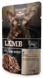 BEWITAL petfood bárányhús extra tépett marhahússal alutasakos macskaeledel 16 x 70 g