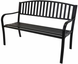 ProGarden Bancă de grădină, negru, 127x50x85 cm, metal YA3000020 (436174)