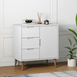 vidaXL Servantă „MOLDE alb, 76, 5x40x80 cm, lemn masiv de pin (350511) Comoda