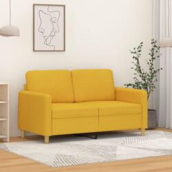 vidaXL Canapea cu 2 locuri, galben deschis, 120 cm, material textil (349086) Canapea