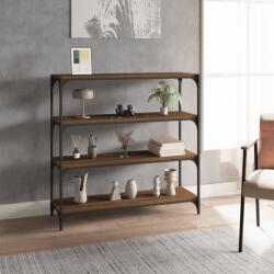 vidaXL Raft de cărți stejar maro 100x33x100 cm lemn prelucrat și oțel (819361) Biblioteca