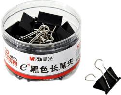 M&G Clips negru, 30 mm, 24 bucati/cutie, cutie din PP, M&G ABS92734