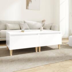 vidaXL Mese laterale 2 buc. alb extralucios 50x46x35 cm lemn compozit (819505)