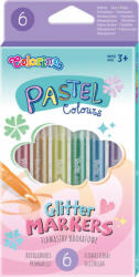 Colorino Filctoll készlet 6 db-os, csillogó, Colorino Glitter, pasztell