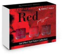 Perfect Nails Red Passion - Gél lakk hatású körömlakk Kollekció 3x7 ml