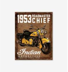 Tac Signs - Plăcuță metalică decorativă [32x41cm] - Indian Roadmaster Chief 1953