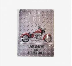 Tac Signs 3D - Plăcuță metalică decorativă 3D [15x20cm - extra groasa] Route US 66 Indian Legend Bike (DCC-TACS3D6606RC)