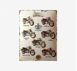 Tac Signs 3D - Plăcuță metalică decorativă 3D [30x40cm] - Royal Enfield Collage (DCC-TAC3D16801)