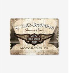 Tac Signs 3D - Plăcuță metalică decorativă 3D [30x40cm] - Harley Davidson Logo Wings (DCC-TAC3D23144)