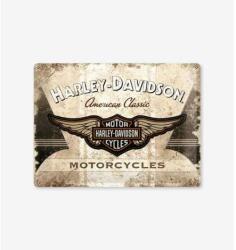 Tac Signs 3D - Plăcuță metalică decorativă 3D [30x40cm] - Harley Davidson Logo Wings
