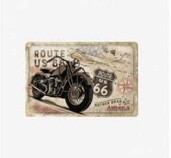 Tac Signs 3D - Plăcuță metalică decorativă 3D [20x30cm - extra groasă] Route US 66 (DCC-TACM3D22279)
