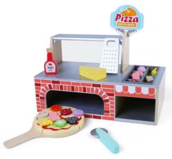 ECOTOYS Cuptor pentru pizza din lemn + accesorii Ecotoys 4366 - caruciorcopii Bucatarie copii