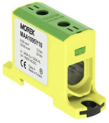 Morek MAA1095Y10 OTL 95 Fővezetéki sorkapocs, 1xAl/Cu 6-95 mm2, 1000V, zöld/sárga (Morek_MAA1095Y10)