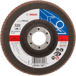Bosch Disc de slefuire evantai X551, Expert for Metal D- 125 mm- G- 120, cu degajare - Cod producator : 2608607356 - Cod EAN : 3165140 - 2608607356 (2608607356)
