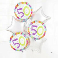  Héliumos luficsokor szülinapra - 50-es - INGYENES GLS szállítással (LUFI728663)