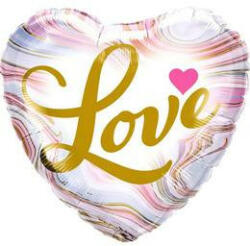 Qualatex Fólia lufi 18" 45cm "Love" szív (LUFI377598)