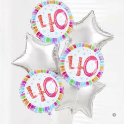  Héliumos luficsokor szülinapra - 40-es - INGYENES GLS szállítással (LUFI717451)