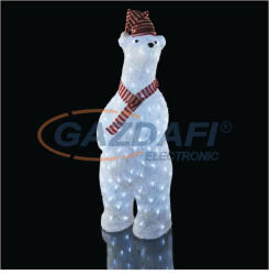 EMOS DCFC04 LED karácsonyi medve, 80 cm, kültéri és beltéri, hideg fehér, időzítő, 2, 7 W, 230 V AC, IP44 (1550002007)