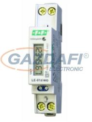 F&F Egyfázisú fogyasztásmérő, LCD, IP20, 230V, max. 45A, TS35/1M