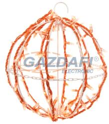 Tronix 571-052 Kültéri 3D-dekor gömb, 50cm, narancssárga kábellel, narancssárga LED (571-052)
