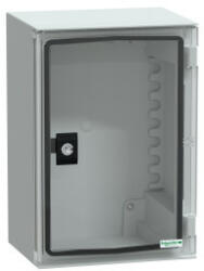 SCHNEIDER NSYPLM32TG Műanyag szekrény átlátszó ajtóval Thalassa ABS+PC, Ajtó: polikarbonát + 20% FG Szürke (RAL 7035) IP66 (NSYPLM32TG)