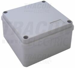 TRACON MED383012 Elektronikai doboz, világos szürke, teli fedéllel 380×300×120mm, IP55 (MED383012)