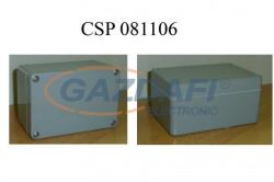 Csatári Plast CSATÁRI PLAST CSP081106 poliészter doboz, üres, 80x110x60mm, IP 65 fekete, halogénmentes (CSP 11081106)