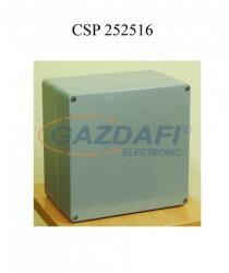 Csatári Plast CSATÁRI PLAST CSP252516 poliészter doboz, üres, 250x250x160mm, IP 65 szürke, halogénmentes (CSP 10252516)