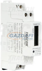 TRACON TVOF11 LCD kijelzésű fogyasztásmérő, közvetlen, 1 fázisú, 1 modul 230VAC / 5(40)A (TVOF11)